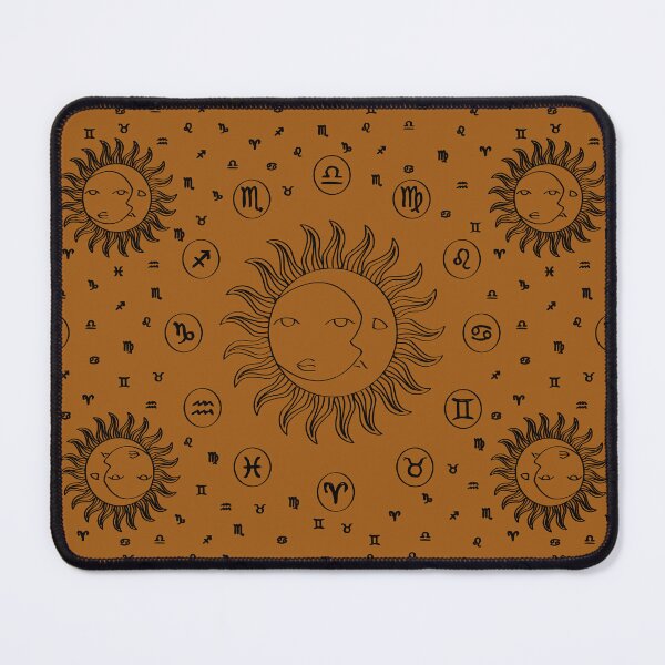 Item preview, Celestial Sun Astrology Carving in Warm Gold and Black designed and sold by YesterdayColl.
