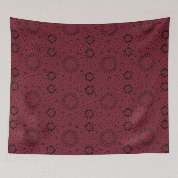 Item preview, Celestial Sun Astrology Carving in Oxblood and Black designed and sold by YesterdayColl.