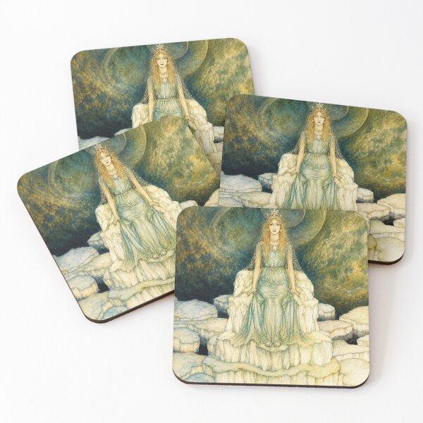 Item preview, Snow Queen Wall Art, Edmund Dulac Vintage Fairy Tale Illustration, Fantasy Print designed and sold by RickE.