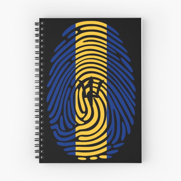 Item preview, Barbados Flag Fingerprint Identity | Barbadian DNA Heritage Graphic designed and sold by NTGUILTY.