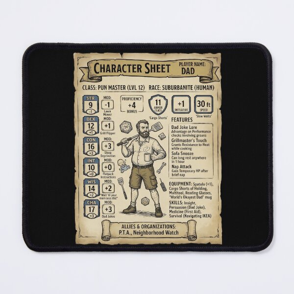 Item preview, DnD Dad Character Sheet designed and sold by MrHide.