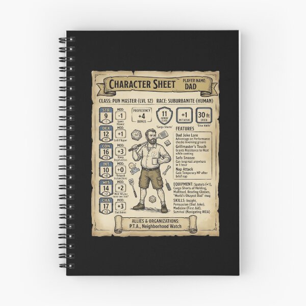 Item preview, DnD Dad Character Sheet designed and sold by MrHide.