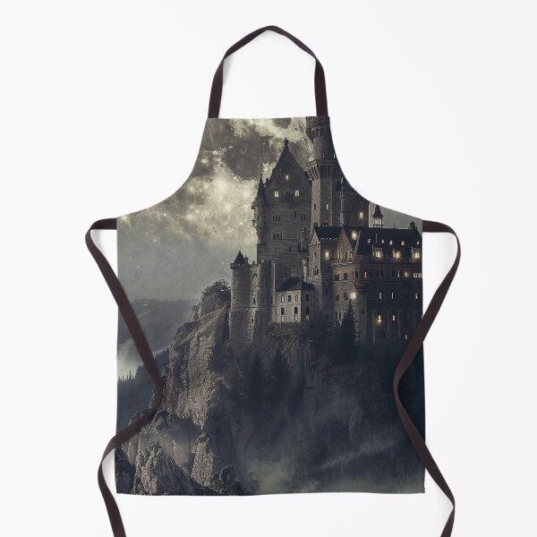 Item preview, Moonlit Castle Above Misty Mountains designed and sold by QuantumDrift.