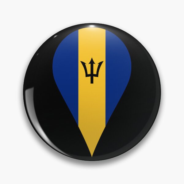 Item preview, Barbados Flag Location Pin Map Marker | Barbadian Destination GPS Icon designed and sold by NTGUILTY.