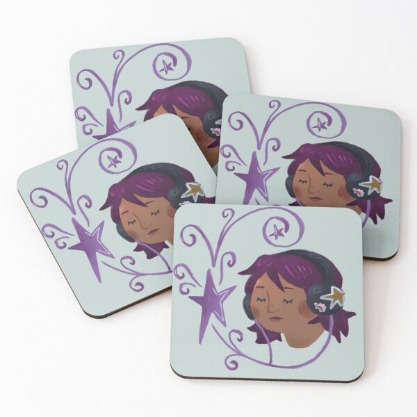 Item preview, cool girl + headphones designed and sold by hopscotch designs.