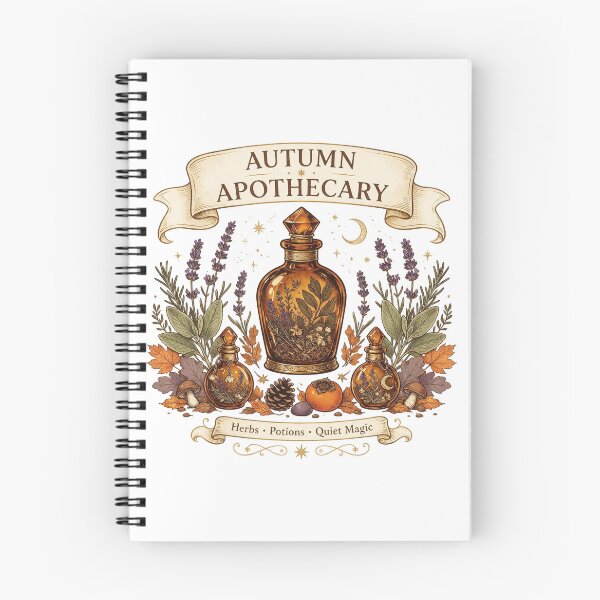 Item preview, Autumn Apothecary Herbs Potions Quiet Magic – Vintage Herbal Witch Botanical Design designed and sold by WovenEchoStudio.