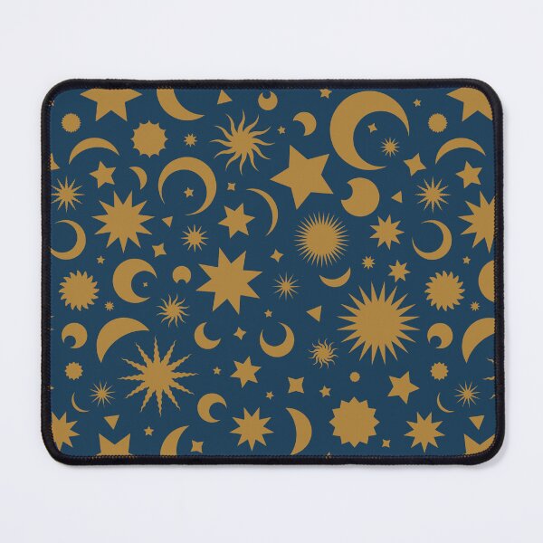 Item preview, Whimsigoth Celestial Sky in Medieval Teal and Antique Gold designed and sold by YesterdayColl.