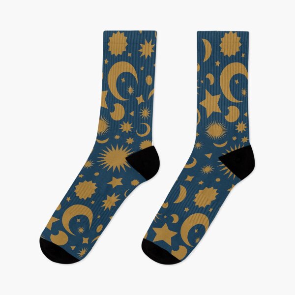 Item preview, Whimsigoth Celestial Sky in Medieval Teal and Antique Gold designed and sold by YesterdayColl.