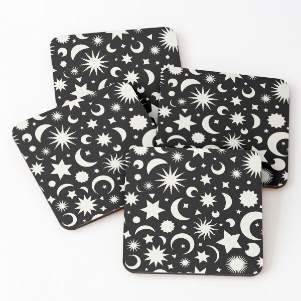 Item preview, Whimsigoth Celestial Sky in Black and White designed and sold by YesterdayColl.