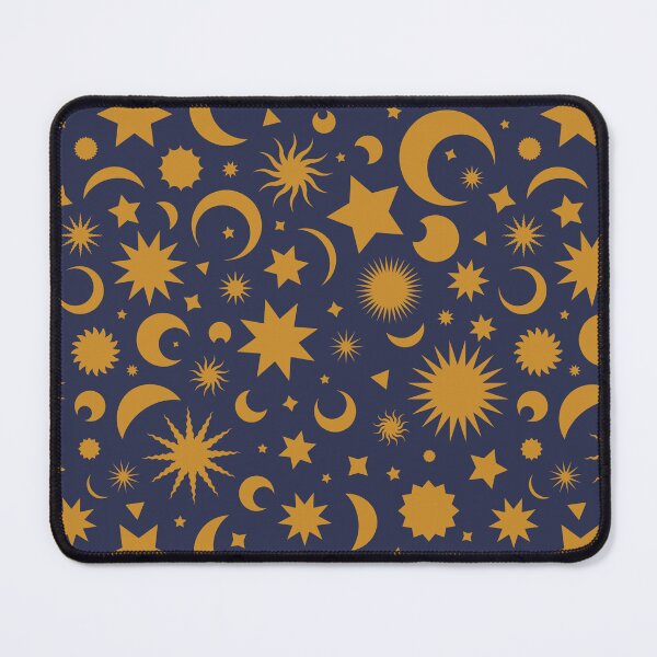 Item preview, Whimsigoth Celestial Sky in Gold and Medieval Navy Blue designed and sold by YesterdayColl.