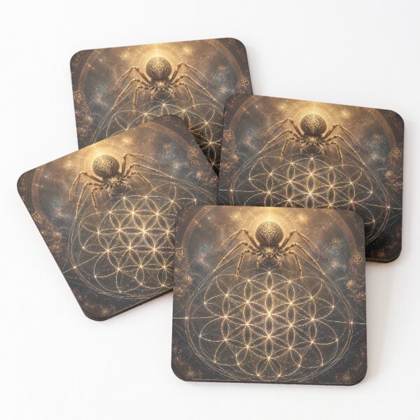 Item preview, The Sacred Weaver – Spider Flower of Life Sacred Geometry designed and sold by SacredLensV.