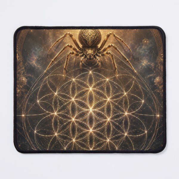 Item preview, The Sacred Weaver – Spider Flower of Life Sacred Geometry designed and sold by SacredLensV.