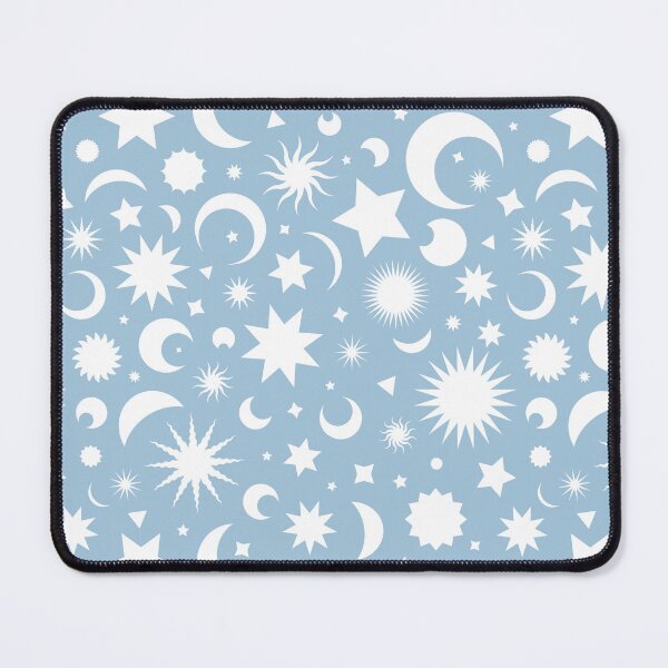 Item preview, Whimsigoth Celestial Sky in Dusty Baby Blue and White designed and sold by YesterdayColl.
