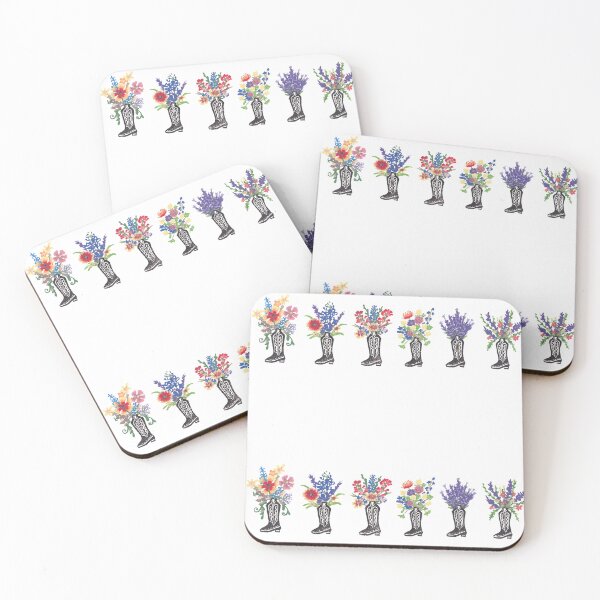 Item preview, Cowgirl Boots with Texas Wildflowers designed and sold by EmberAndPaint.