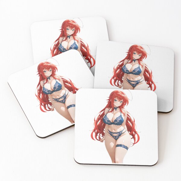 Item preview, Anime Red Hair Girl Blue Lace Character Art designed and sold by Perserutonasa.