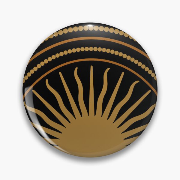 Item preview, Scalloped Suns in Black and Antique Gold designed and sold by YesterdayColl.