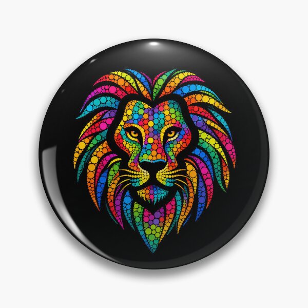 Item preview, Colorful Dotted Lion King designed and sold by Moizento.