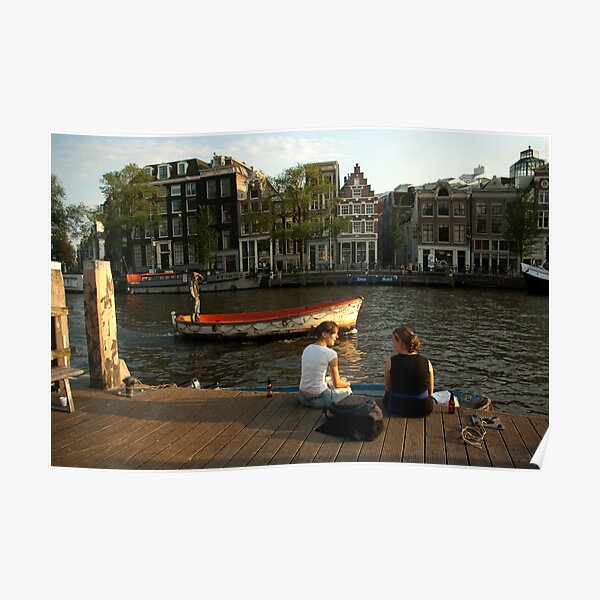 Two young women and a boatman Poster