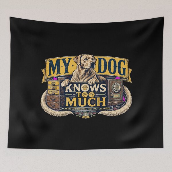 Item preview, My Dog Knows Too Much Shirt, Funny Dog Lover T-Shirt, Dog Mom Gift, Dog Dad Gift, Funny Dog Gift, Dog Lover Apparel, Canine Humor, Pet Parent Shirt, Dog Owner Gift designed and sold by Typologystudios.