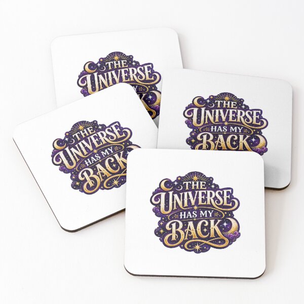 Item preview, The Universe Has My Back - Manifestation Sticker designed and sold by RedRubyBubble.