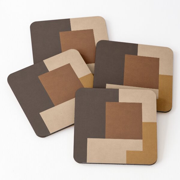 Item preview, Mid Century Modern Geometric Abstract – Earth Tone Brown Beige Mustard designed and sold by PrintGo26.