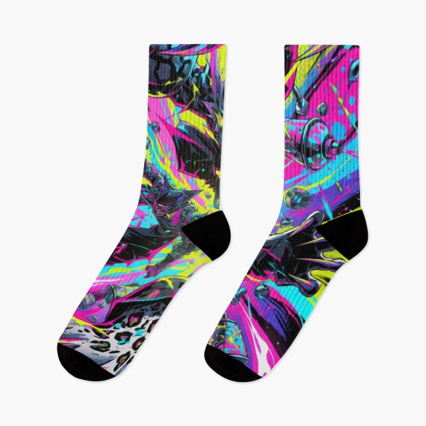Item preview, Graffiti Cats in Neon Flight (V7) designed and sold by SabaMirzique.