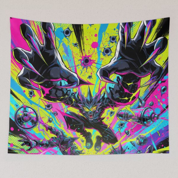 Item preview, Graffiti Cats in Neon Flight (V7) designed and sold by SabaMirzique.