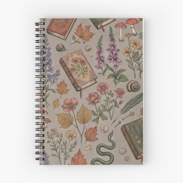 Item preview, "Ammeluk Antique Books & Mystical Mushrooms Pattern" designed and sold by Ammeluk.