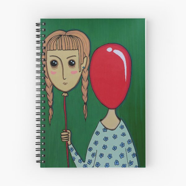 Item preview, Surreal Girl with Balloon Face | Acrylic Marker Art designed and sold by WonderwildArt.