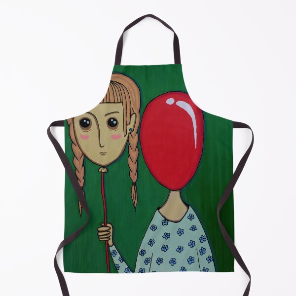 Item preview, Surreal Girl with Balloon Face | Acrylic Marker Art designed and sold by WonderwildArt.