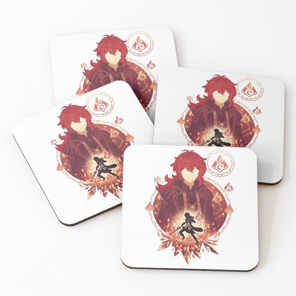 Item preview, Diluc Flat Illust designed and sold by CrotDalem.