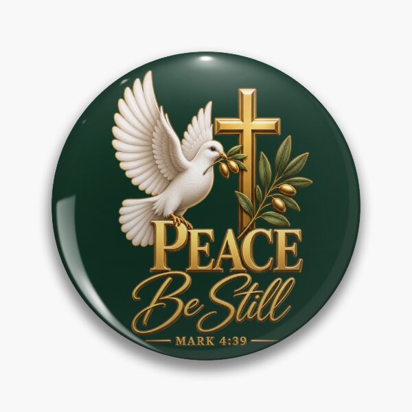 Item preview, Peace Be Still – Elegant Christian Dove & Cross Design designed and sold by HO•Designs.