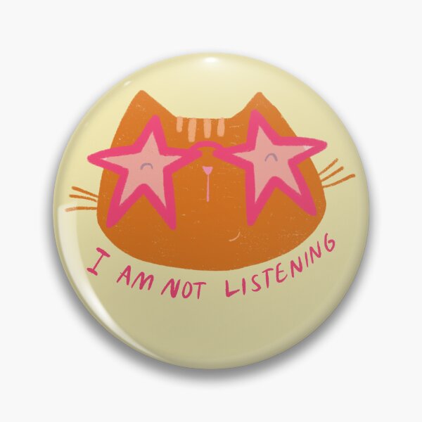 Item preview, I Am Not Listening Cat designed and sold by Stephanie McRae.