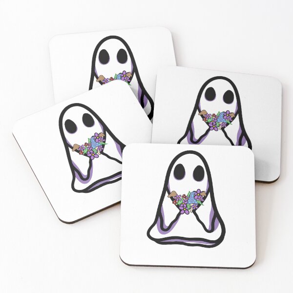 Item preview, Little Ghost With Flowers And Mushrooms designed and sold by ShaeRaindrop.