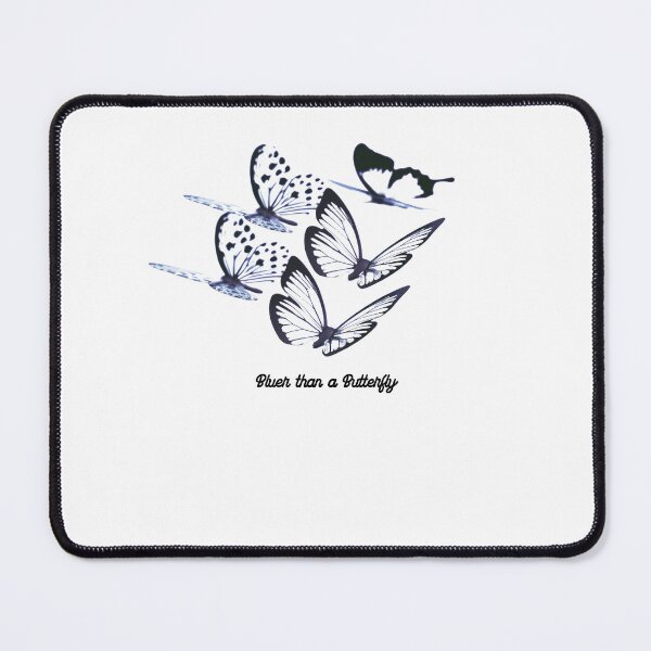 Item preview, Bluer Than A Butterfly - Aesthetic Blue Butterflies Quote designed and sold by Esraa-Arts.