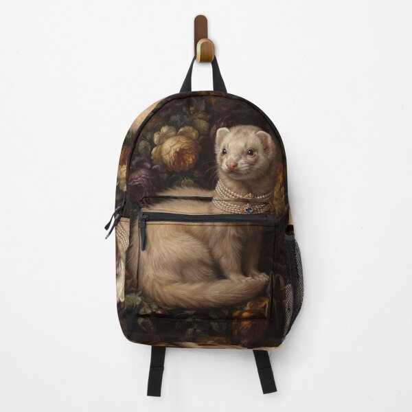 Item preview, Majestic Ferret with Pearl and Sapphire Painting designed and sold by Real Beast Art.