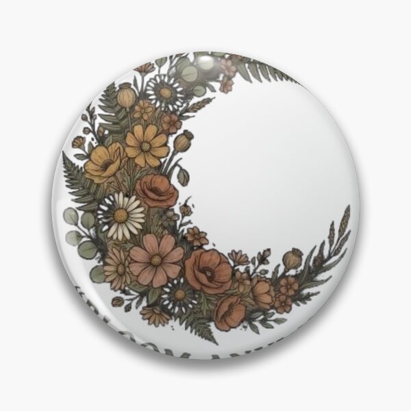 Item preview, Bloom Anyway Floral Crescent Moon designed and sold by TheWildLanding.