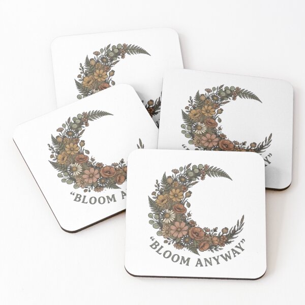 Item preview, Bloom Anyway Floral Crescent Moon designed and sold by TheWildLanding.