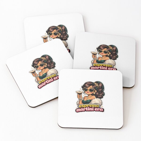 Item preview, Espresso Martini Era Light Skin Girl Sticker designed and sold by RedRubyBubble.