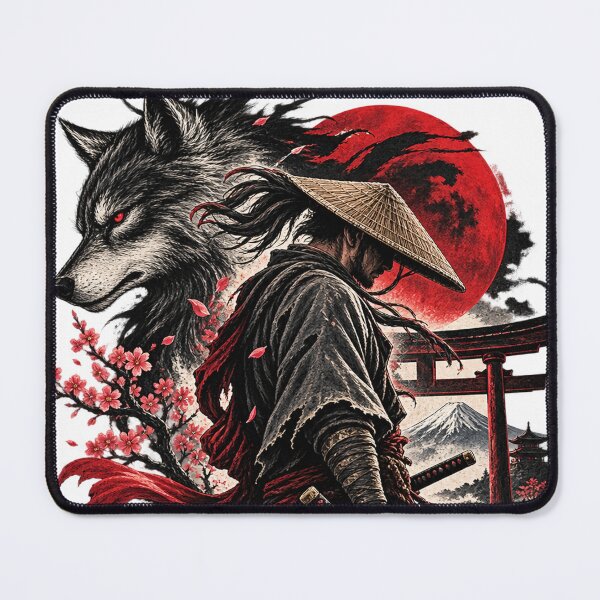 Item preview, Shadow Ronin – Japanese Warrior & Wolf designed and sold by LmonioressXxx.