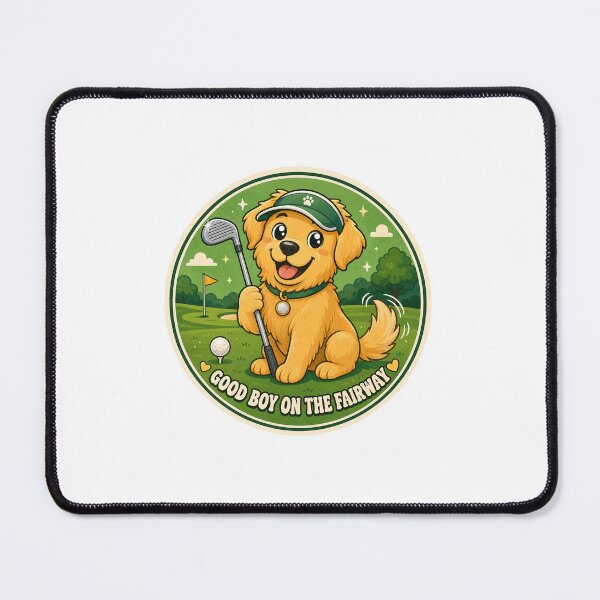 Item preview, Good Boy on the Fairway designed and sold by RedRubyBubble.