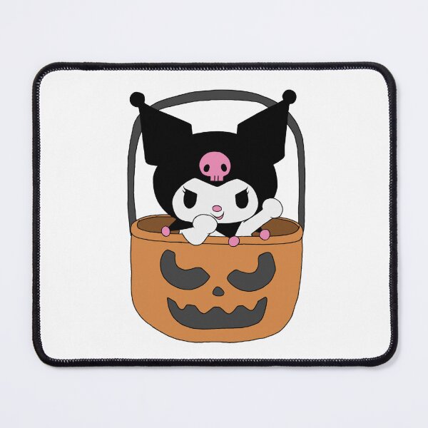 Item preview, Cute Sanrio Character Kuromi in Pumpkin Basket Halloween Kawaii Fall Illustration designed and sold by Iska-Designs.
