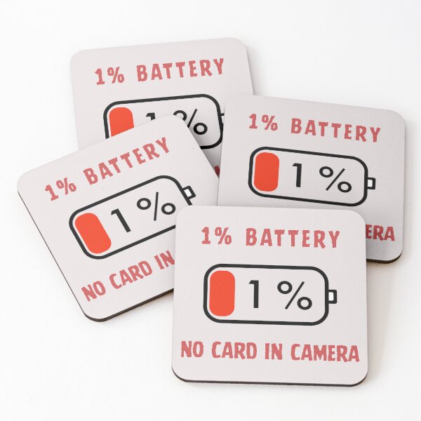 Item preview, 1% Battery No Card In Camera Funny Photographer Design designed and sold by LensDyn™.