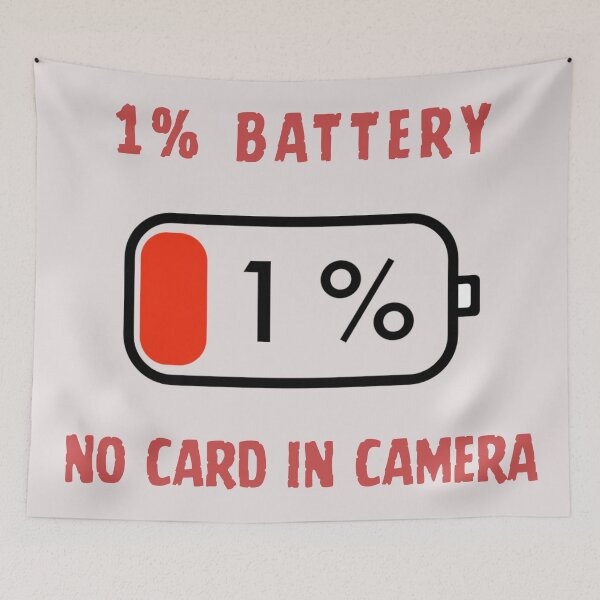 Item preview, 1% Battery No Card In Camera Funny Photographer Design designed and sold by LensDyn™.