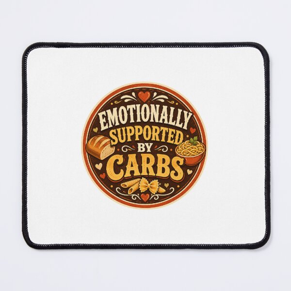 Item preview, Emotionally Supported by Carbs designed and sold by RedRubyBubble.