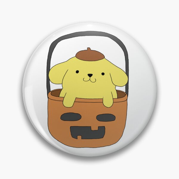 Item preview, Cute Sanrio Character Pompompurin in Pumpkin Basket Halloween Kawaii Fall Illustration designed and sold by Iska-Designs.