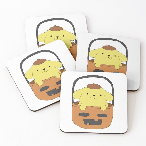 Item preview, Cute Sanrio Character Pompompurin in Pumpkin Basket Halloween Kawaii Fall Illustration designed and sold by Iska-Designs.