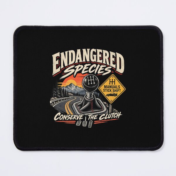 Item preview, Endangered Species Manuals Stick Shift – Funny Vintage Car Enthusiast Design designed and sold by Pastexchange.