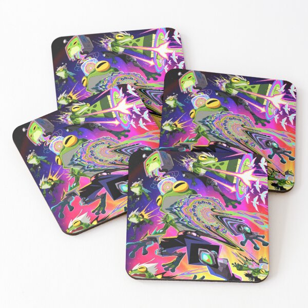 Item preview, Cosmic Shinobi: Leap of the Neon Amphibians (V3) designed and sold by SabaMirzique.