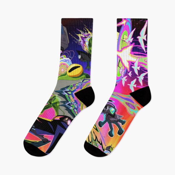 Item preview, Cosmic Shinobi: Leap of the Neon Amphibians (V3) designed and sold by SabaMirzique.
